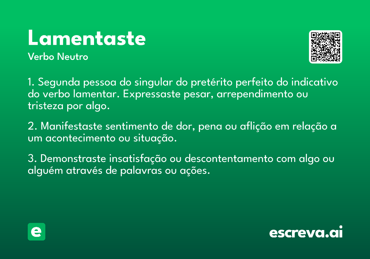 lamentaste