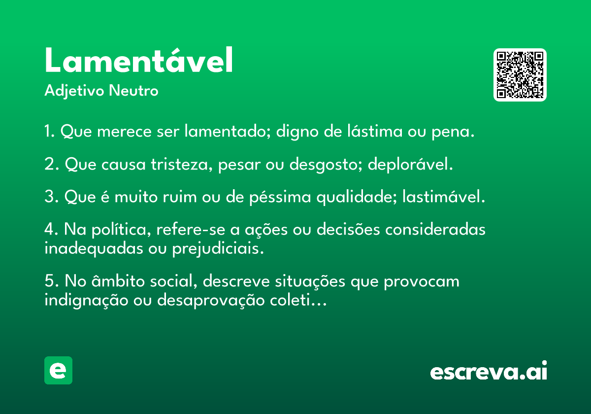 lamentável