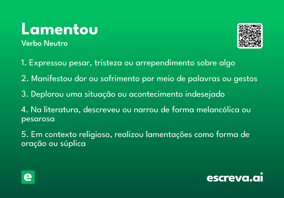 lamentou