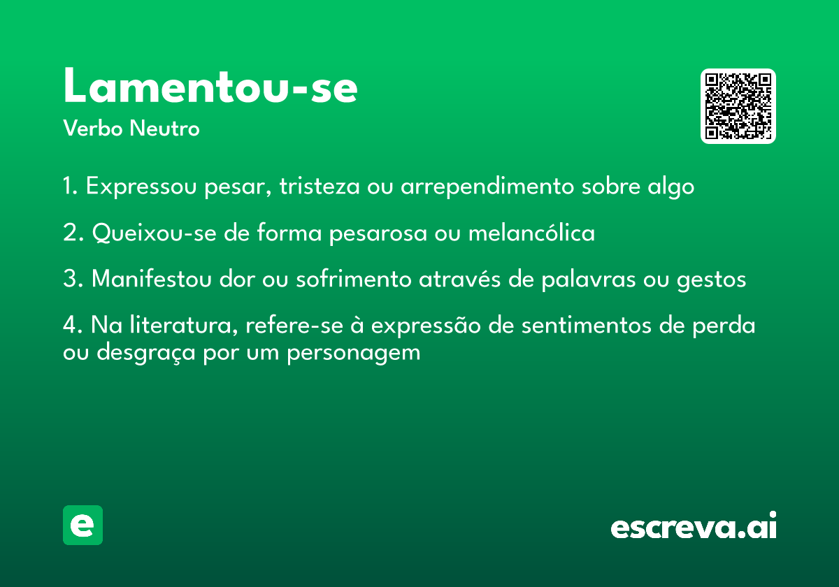 lamentou-se