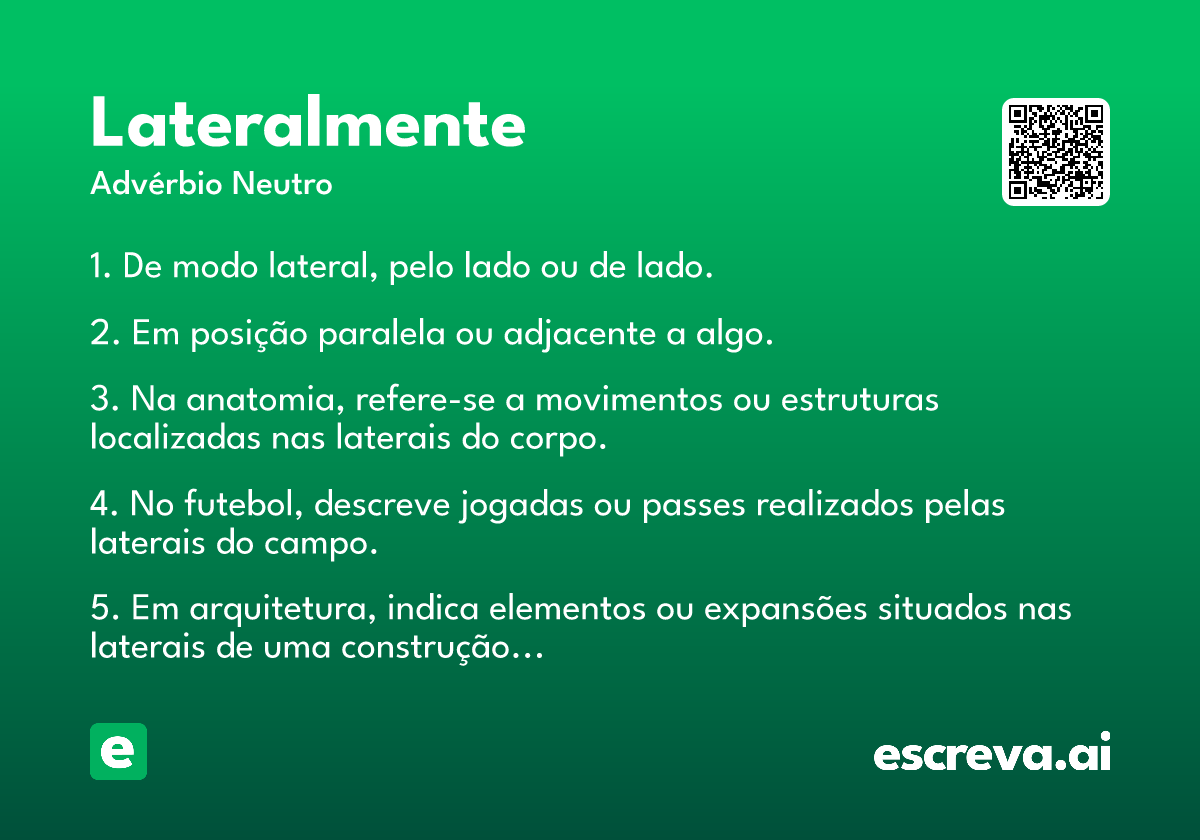 lateralmente