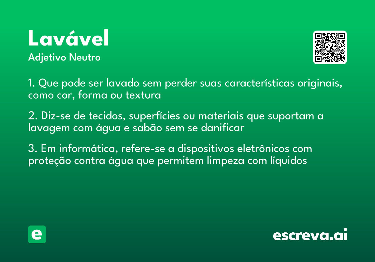 lavável