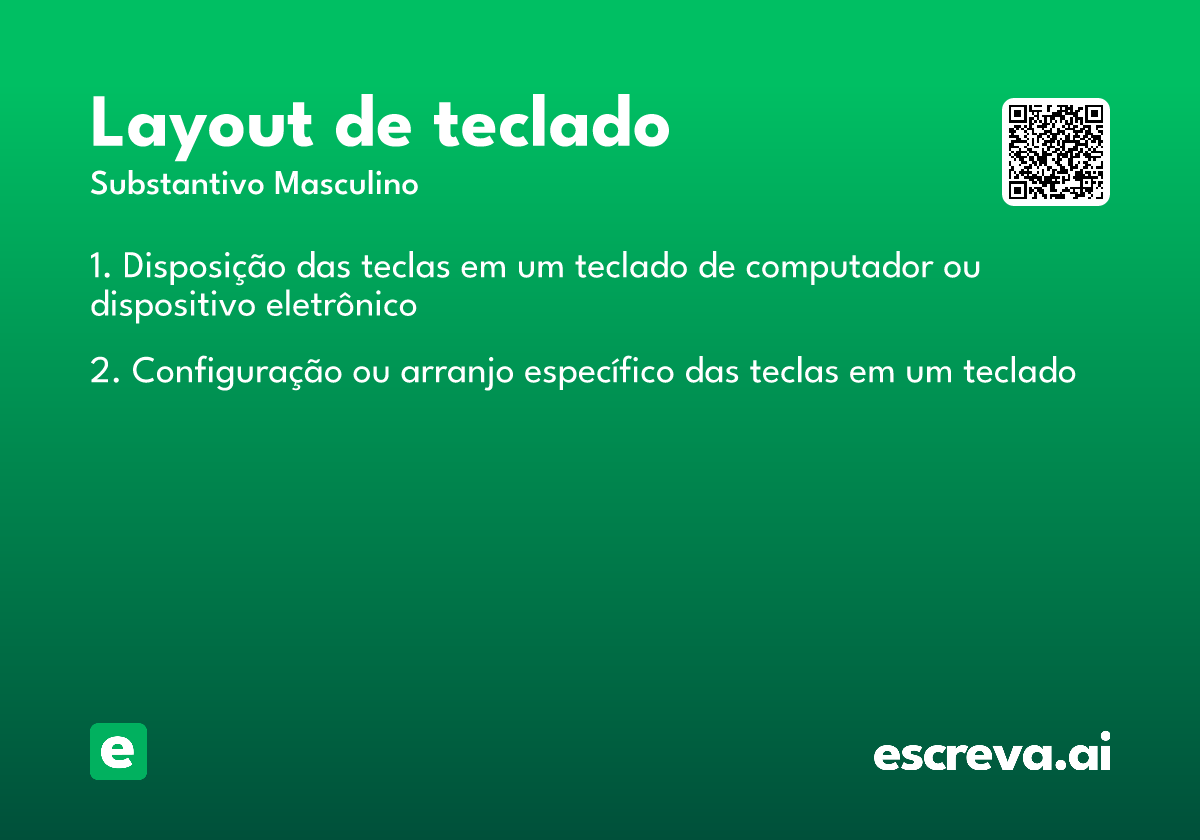 layout de teclado