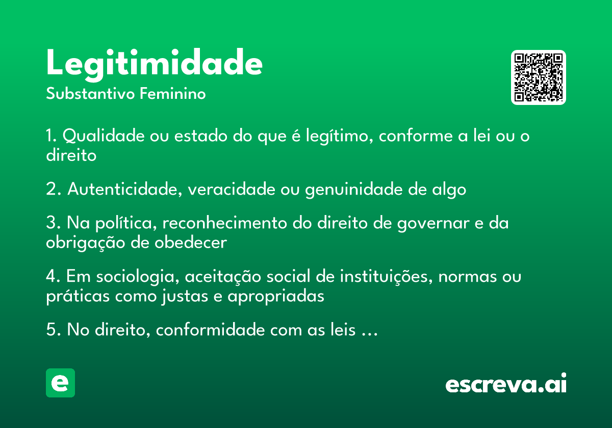 legitimidade