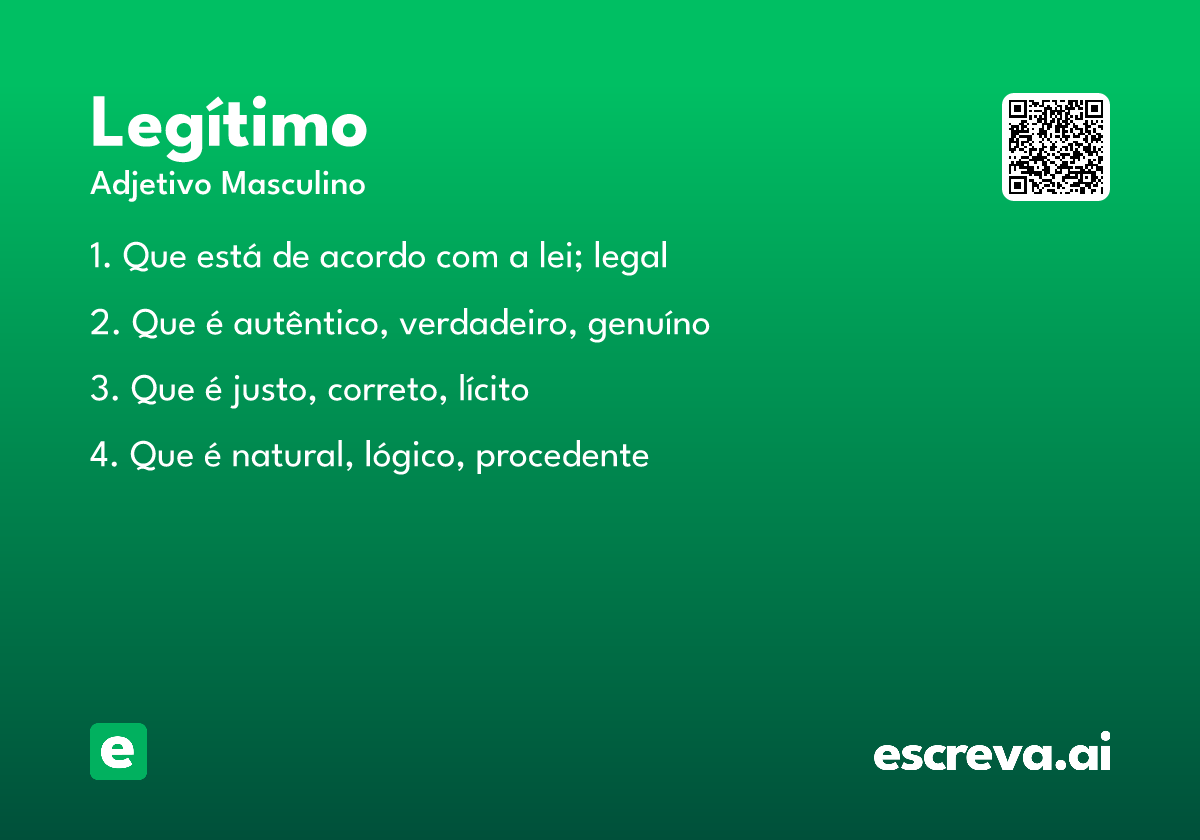 legítimo