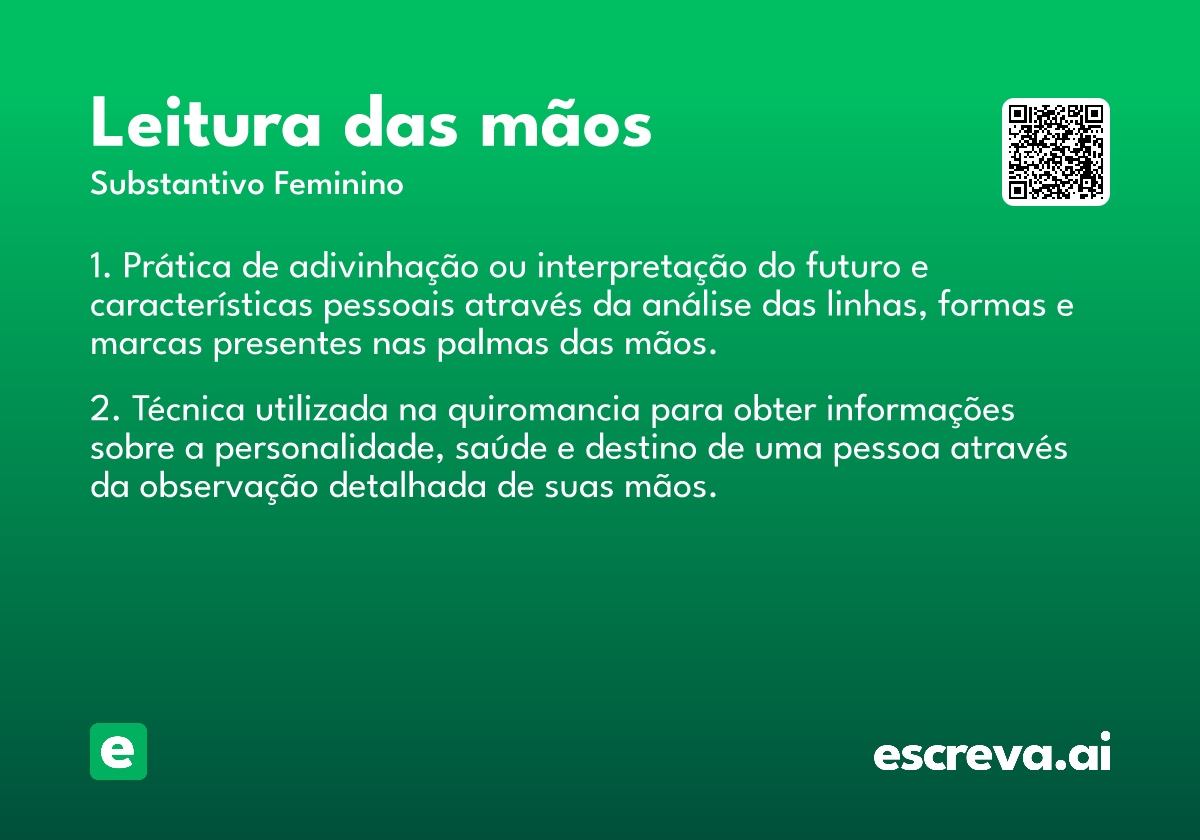 leitura das mãos