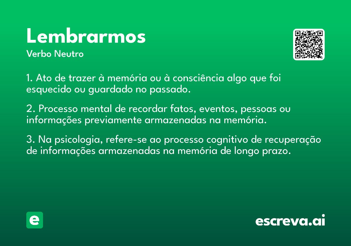 lembrarmos