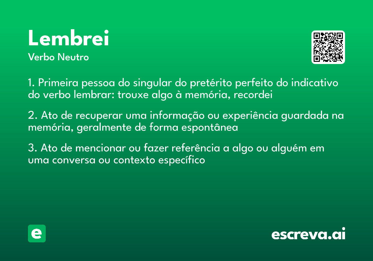 lembrei