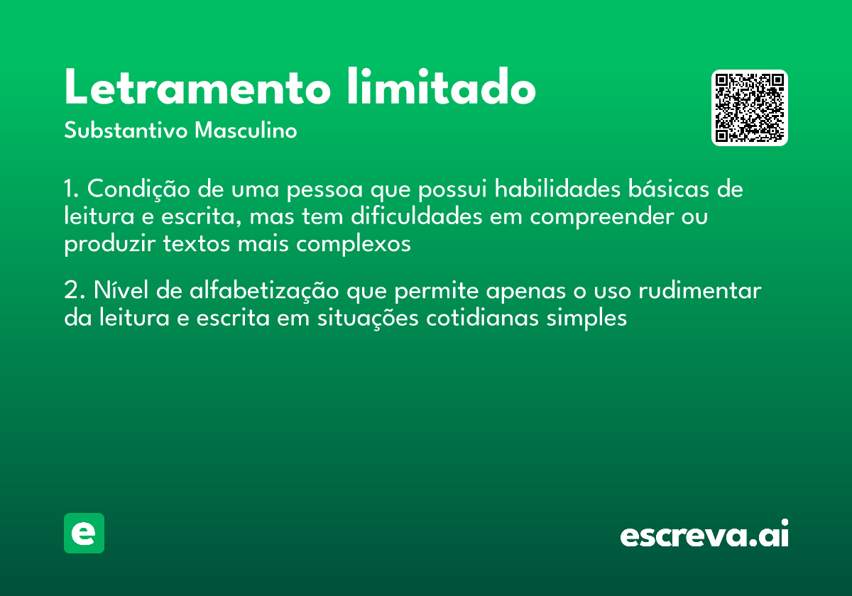 letramento limitado