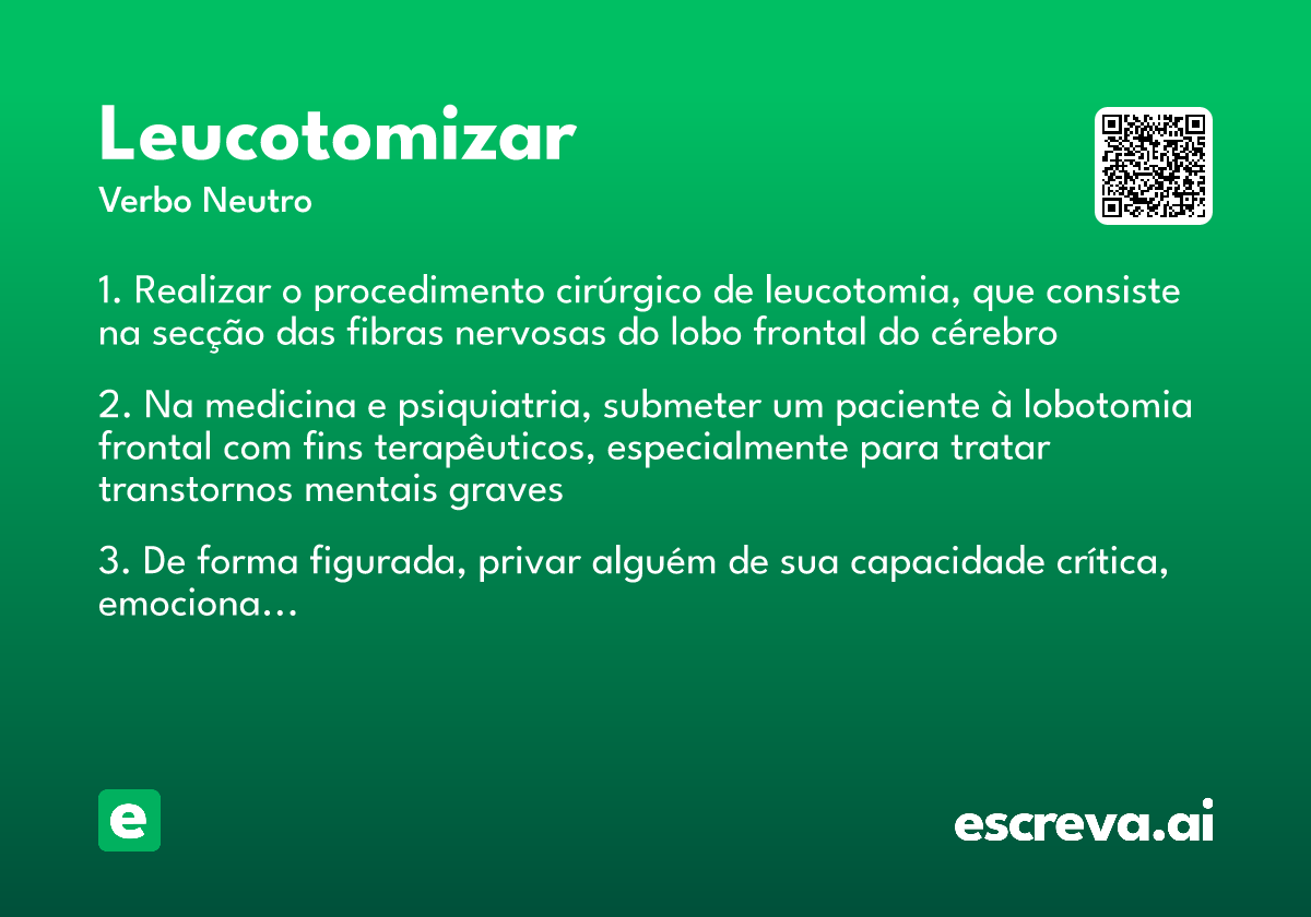 leucotomizar