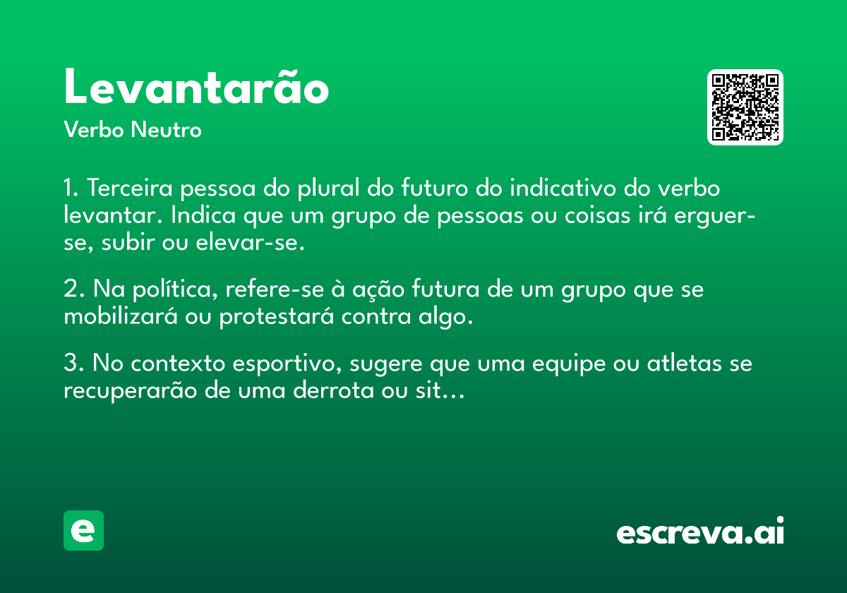 levantarão