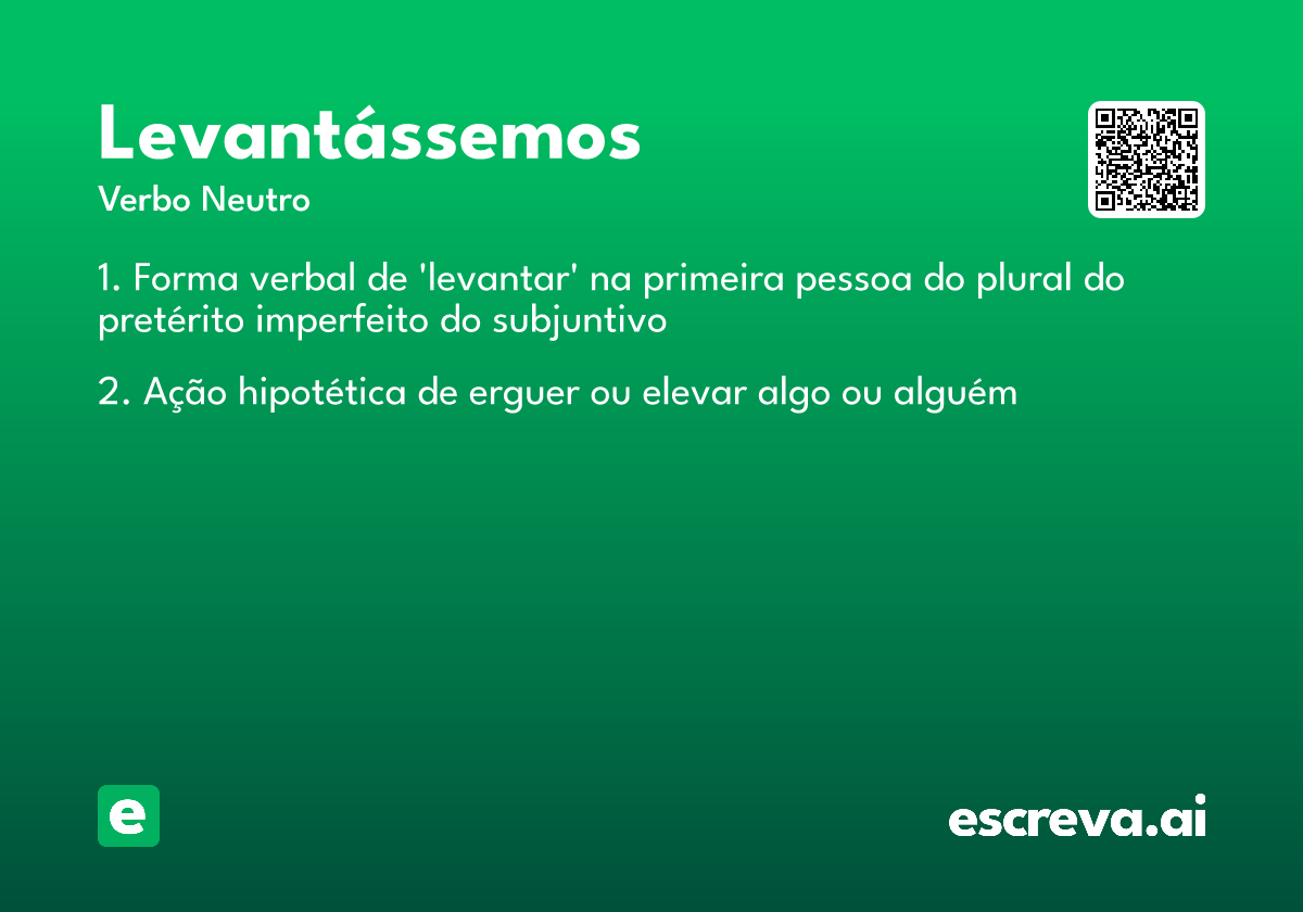 levantássemos