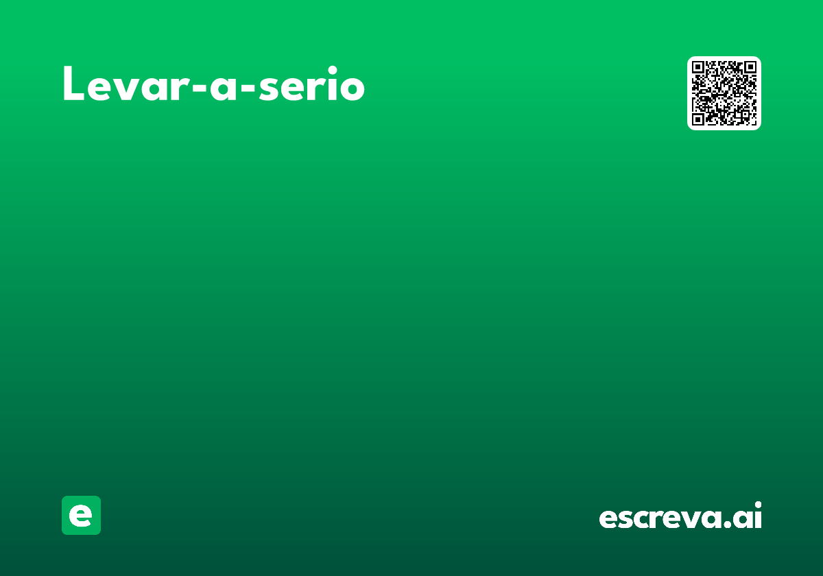 levar-a-serio