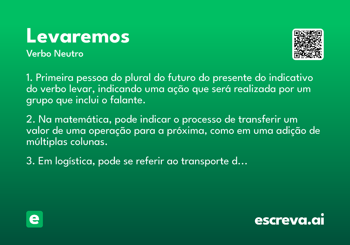 levaremos