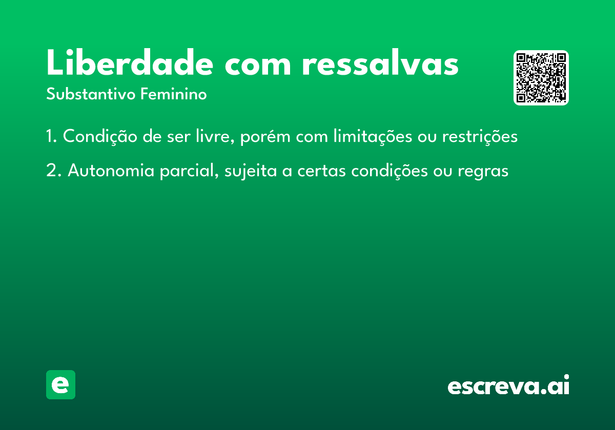 liberdade com ressalvas