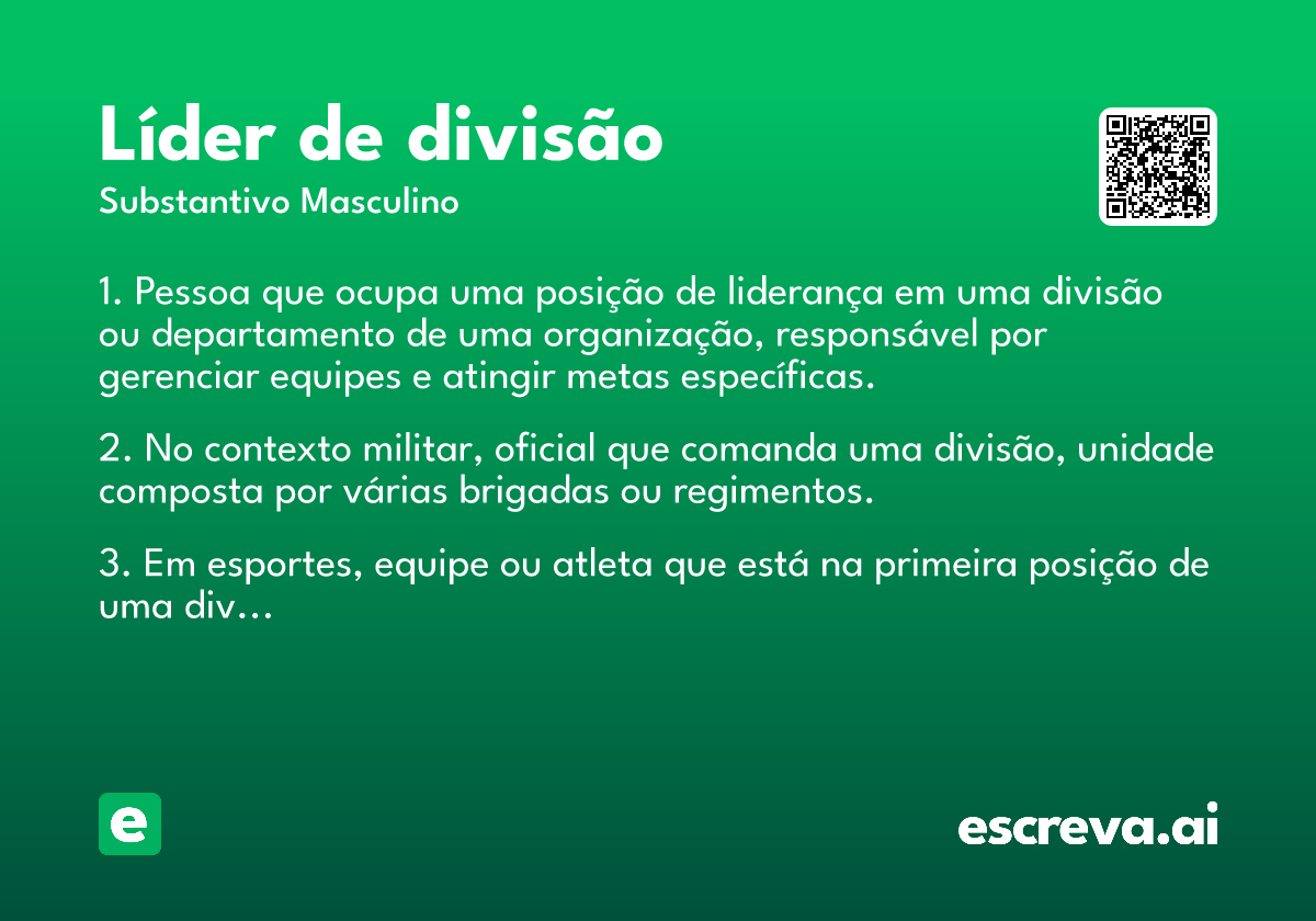 líder de divisão