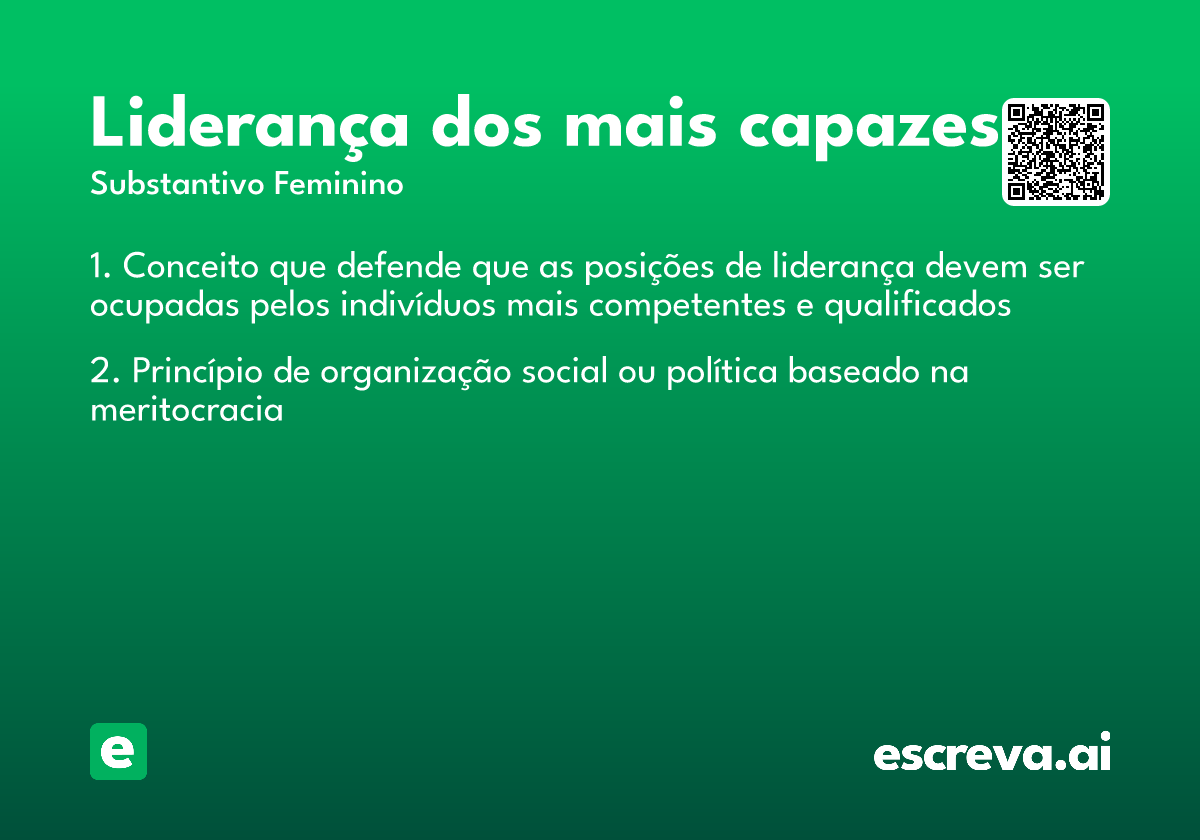 liderança dos mais capazes