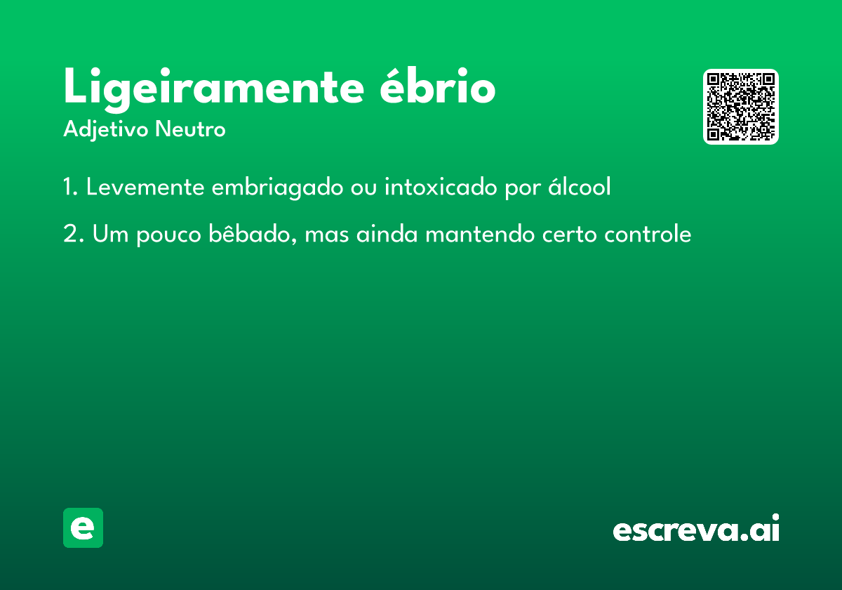ligeiramente ébrio