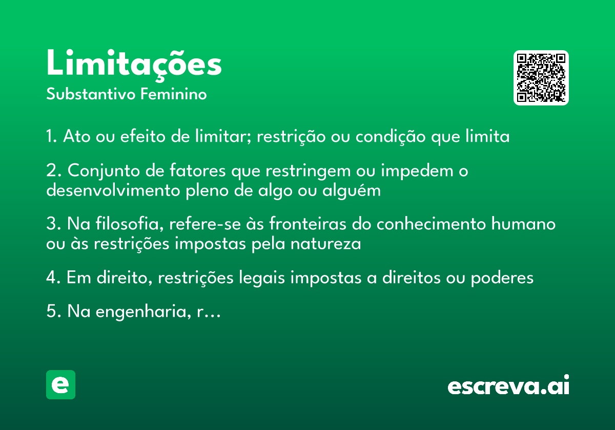 limitações