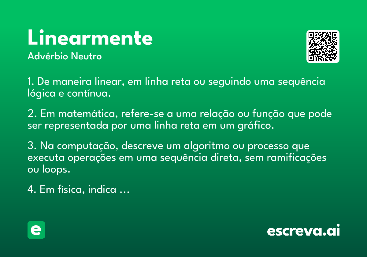 linearmente