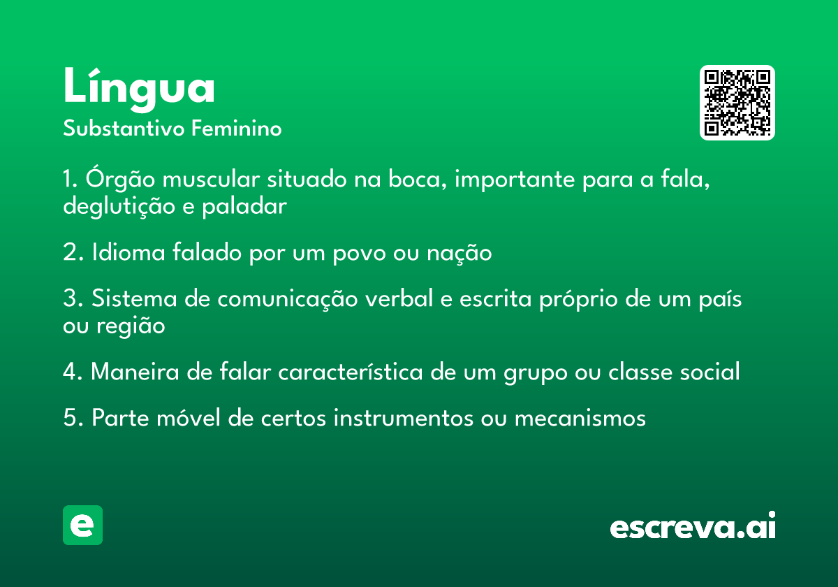 língua