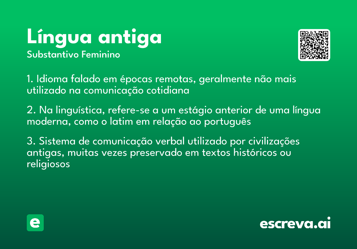 língua antiga