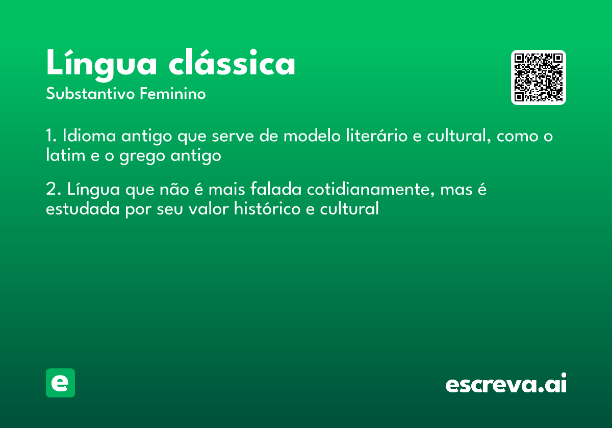 língua clássica