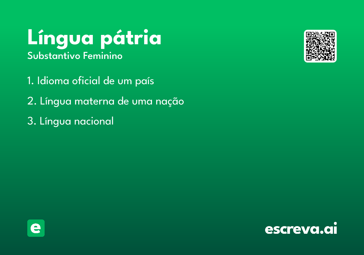 língua pátria