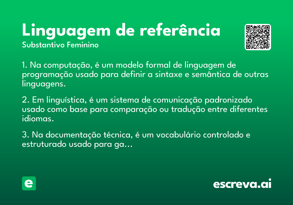 linguagem de referência
