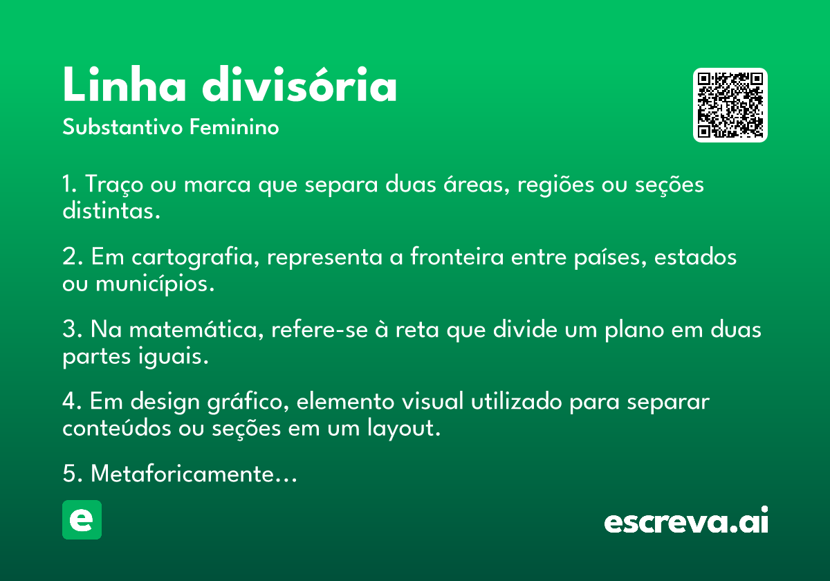 linha divisória