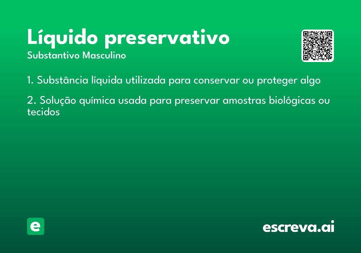 líquido preservativo