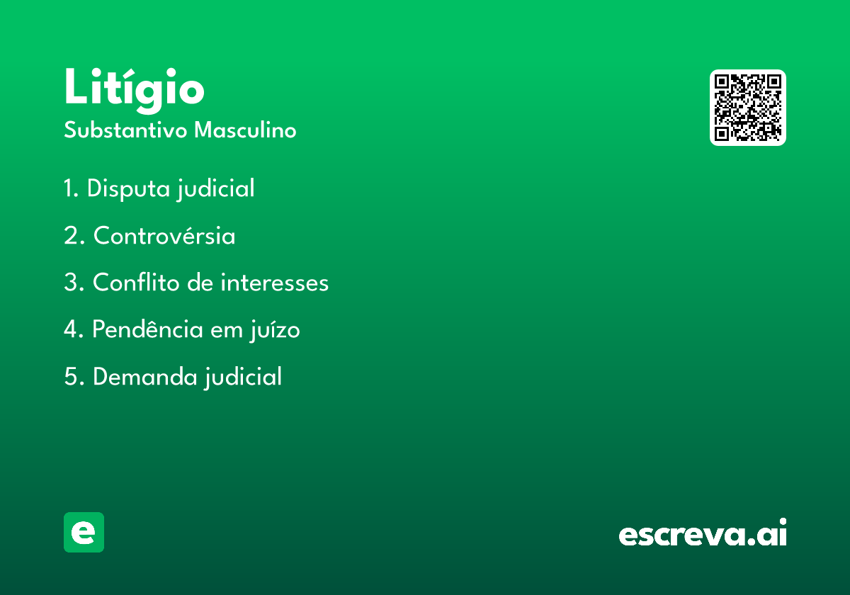 litígio