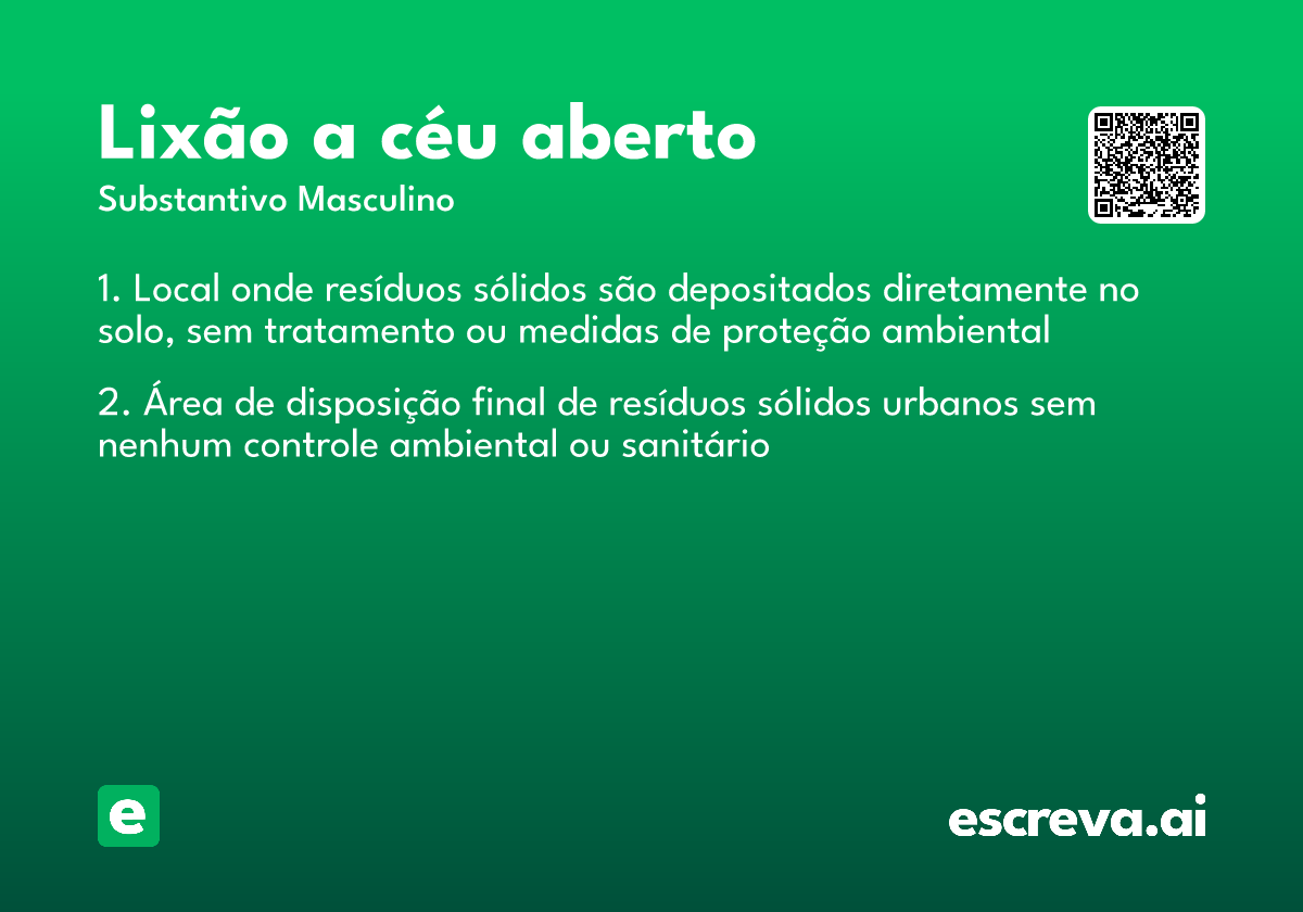 lixão a céu aberto