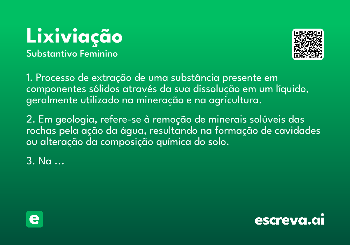 lixiviação