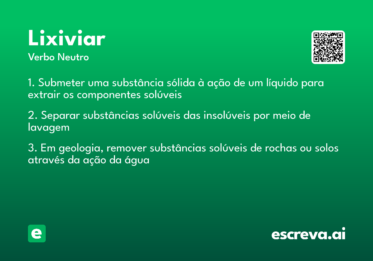 lixiviar