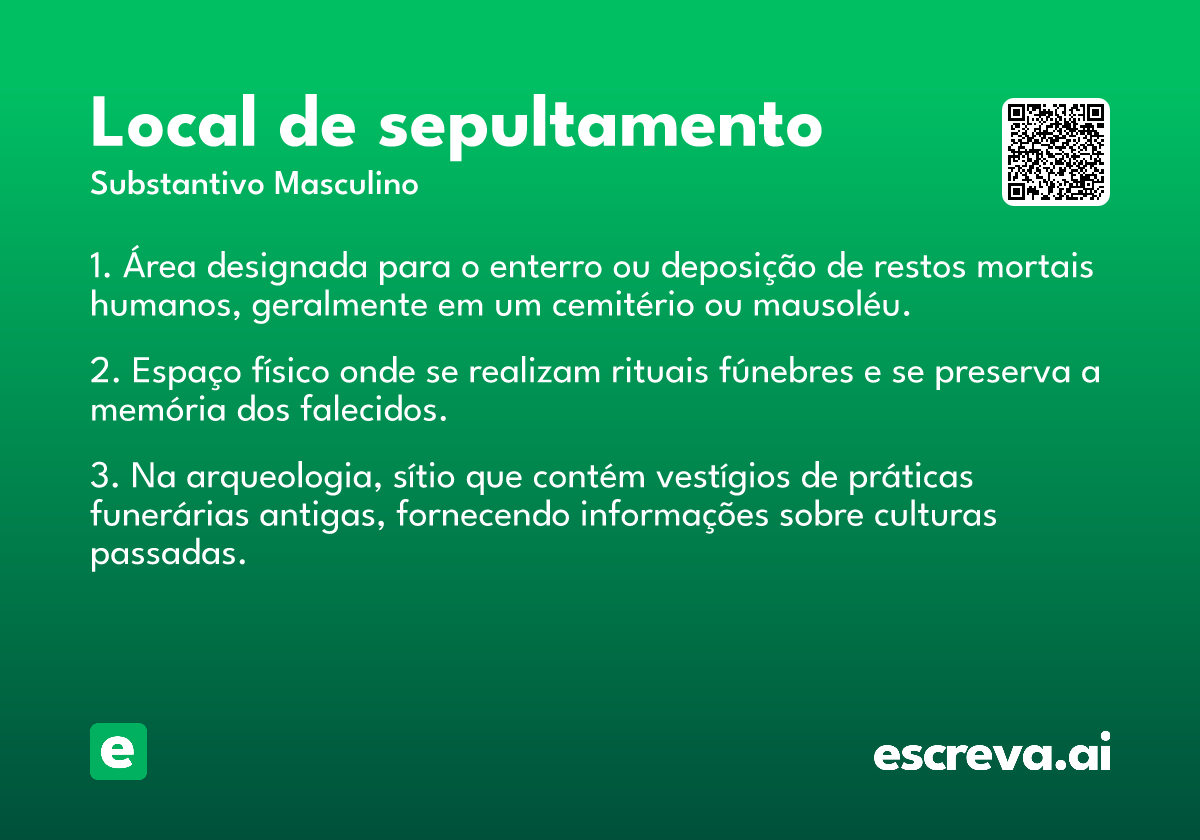 local de sepultamento