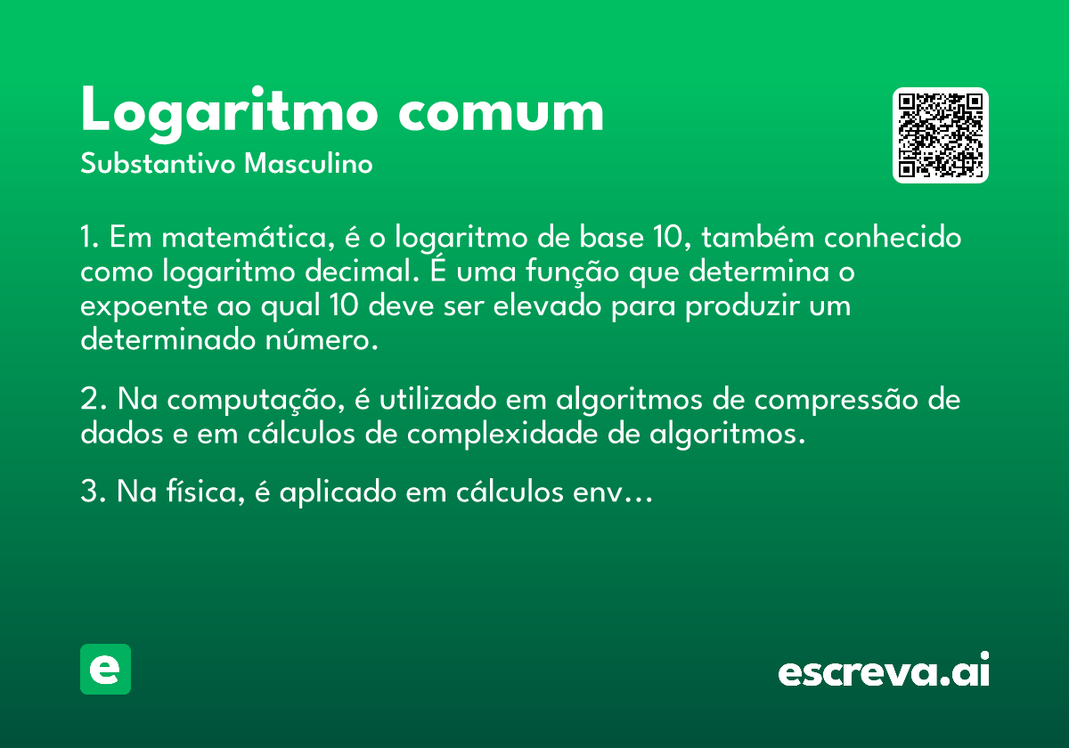 logaritmo comum