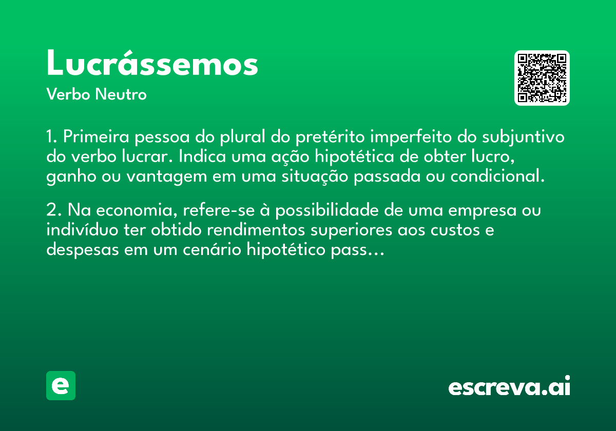 lucrássemos