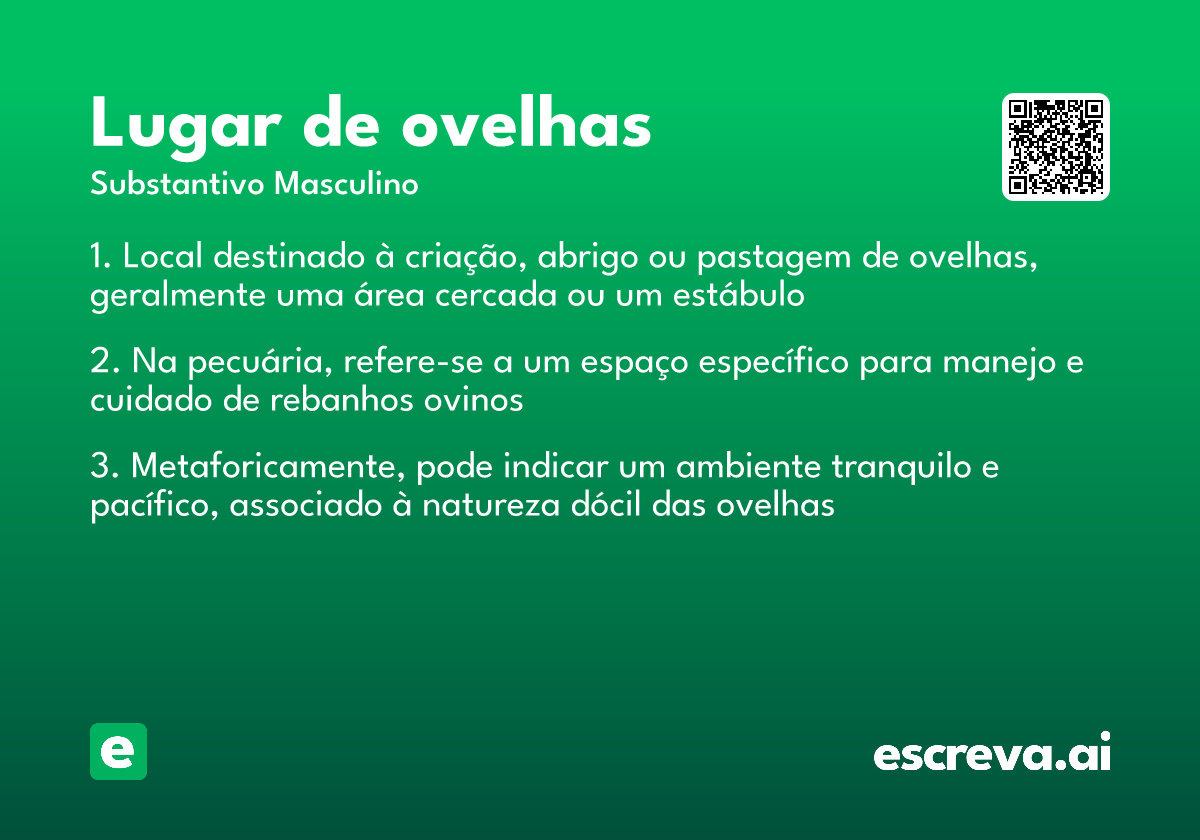 lugar de ovelhas