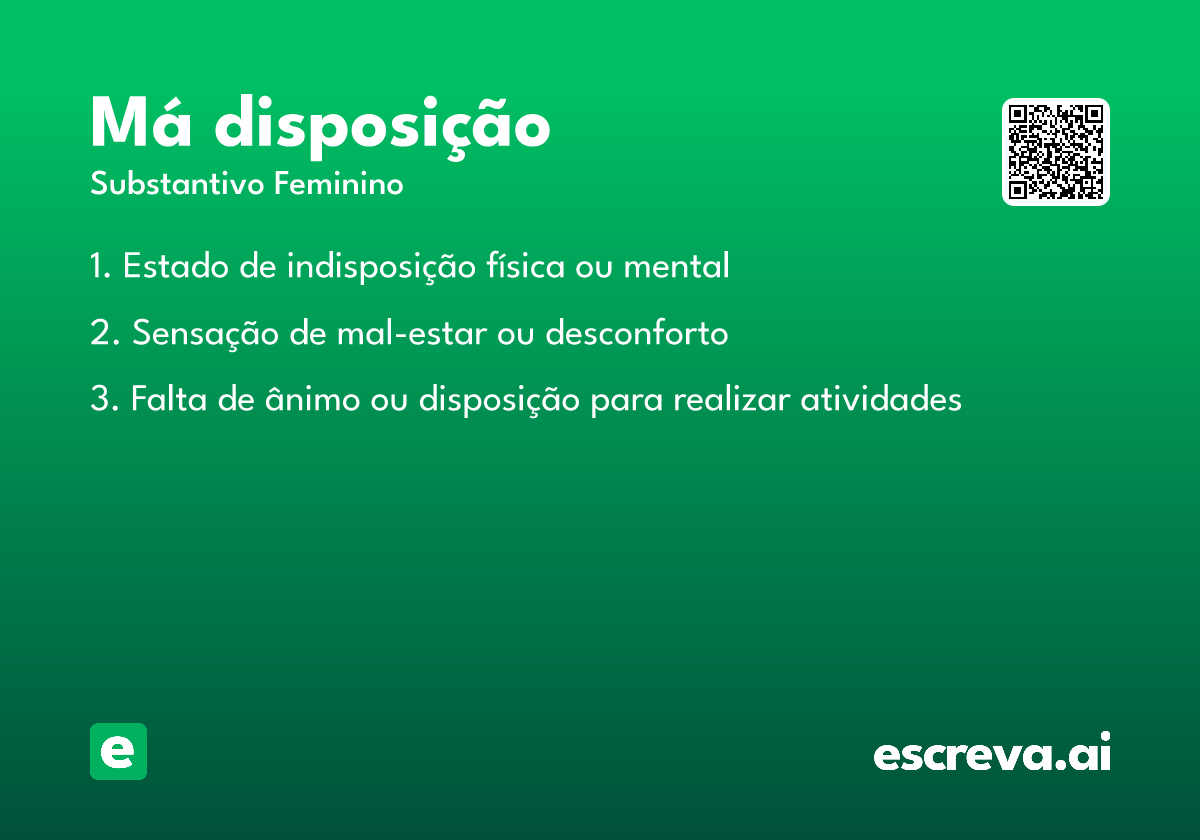 má disposição