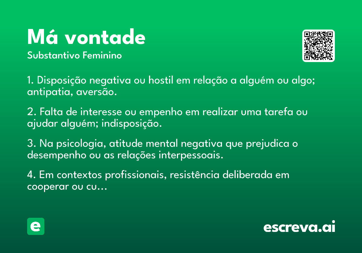 má vontade
