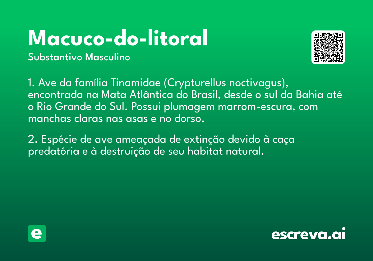 macuco-do-litoral