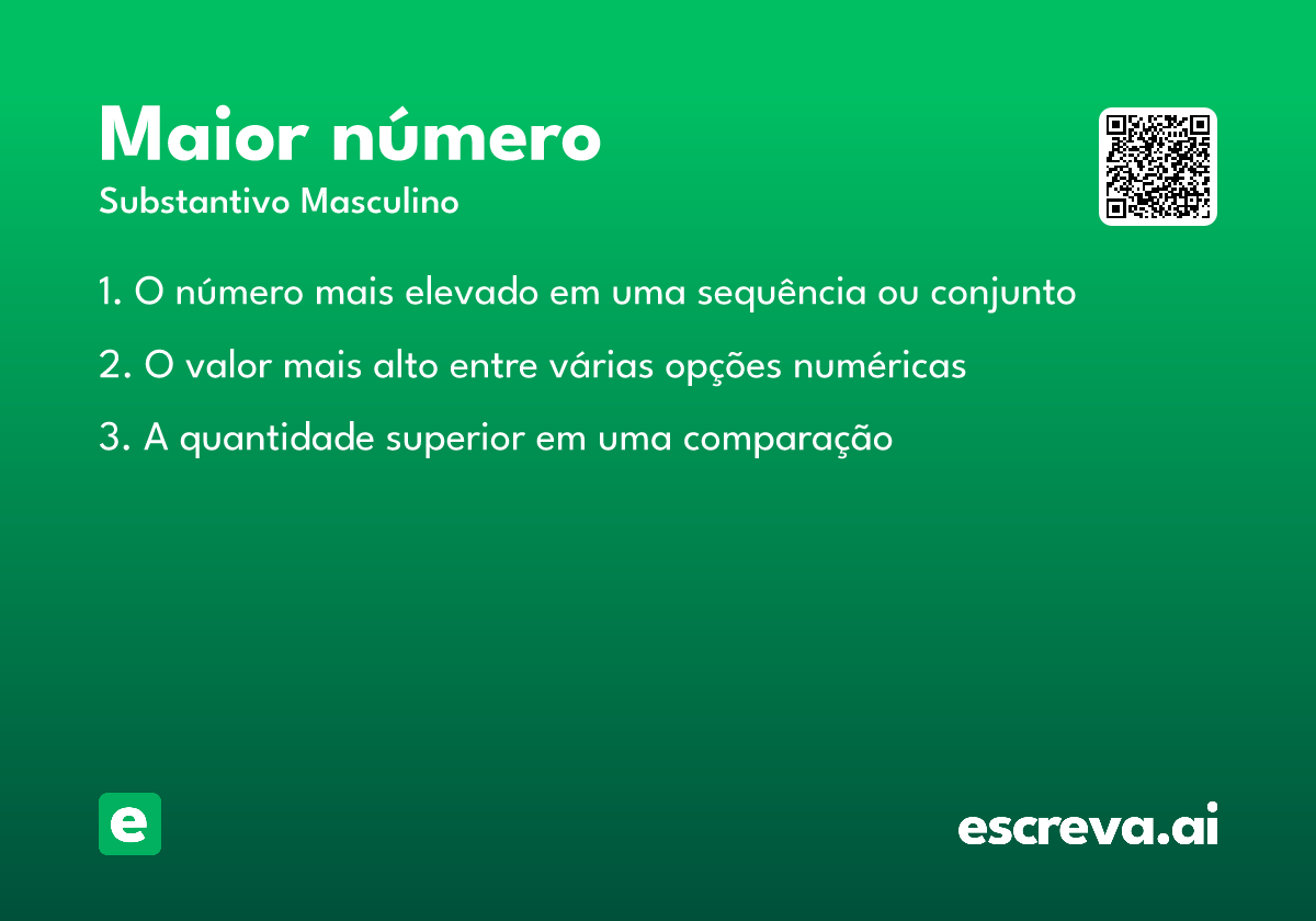 maior número