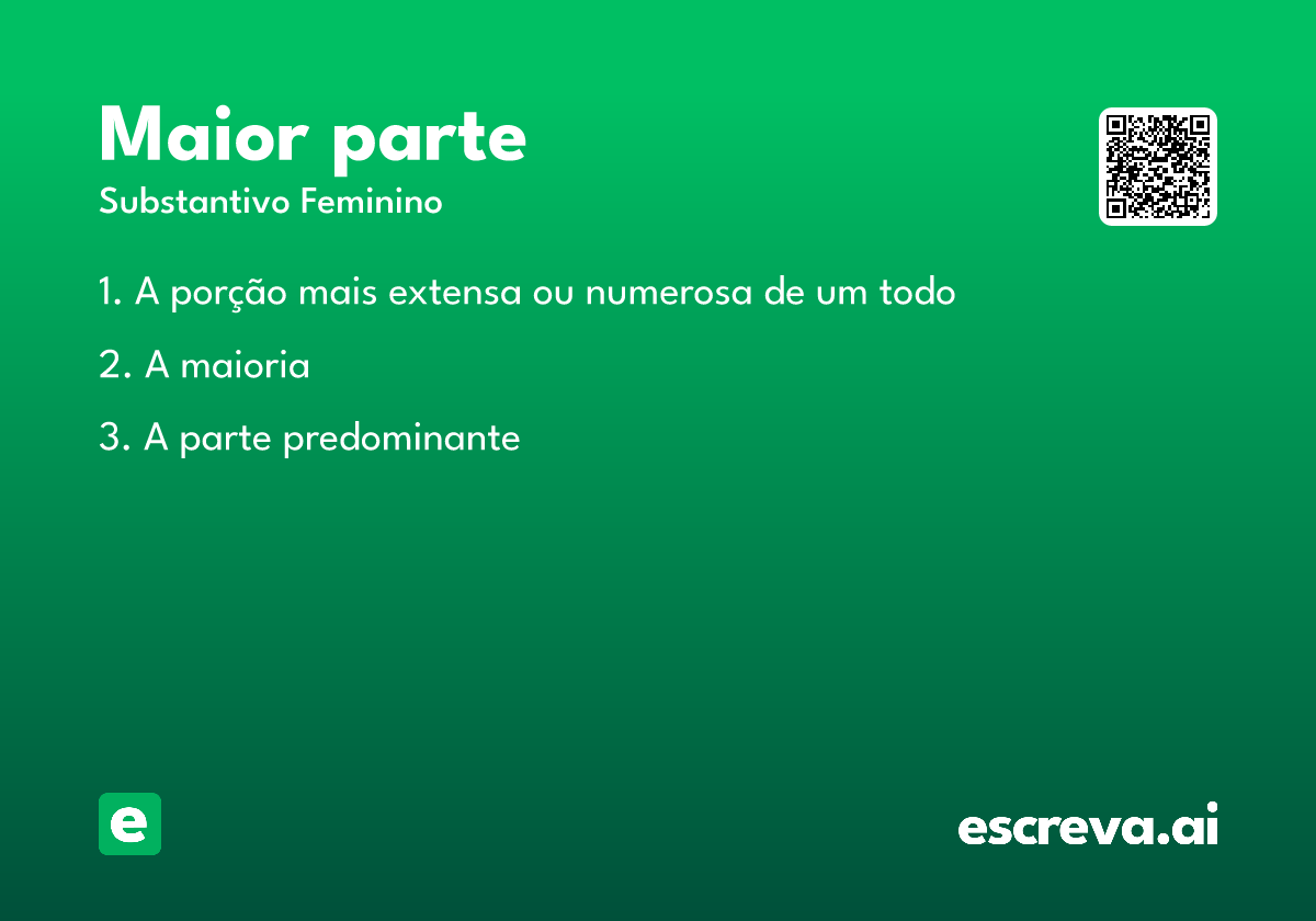 maior parte