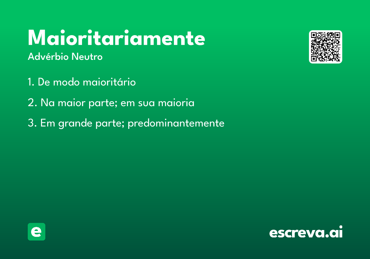 maioritariamente