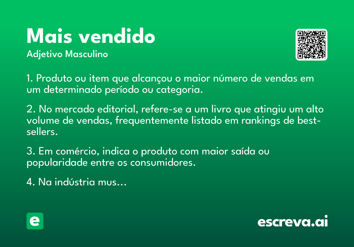 mais vendido