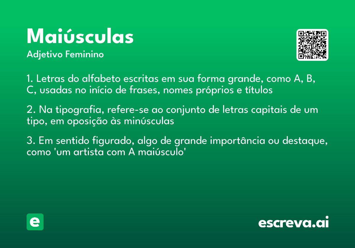 maiúsculas