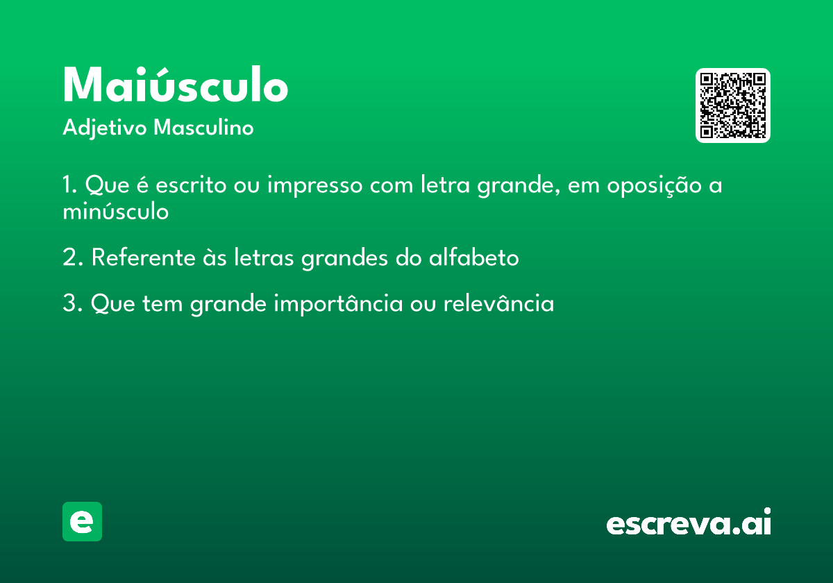maiúsculo