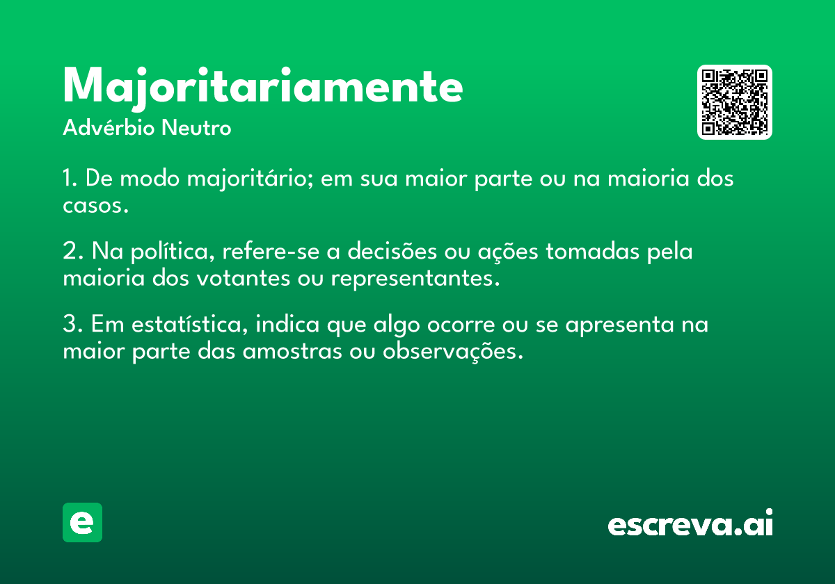 majoritariamente