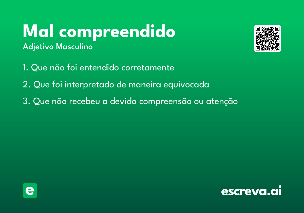 mal compreendido